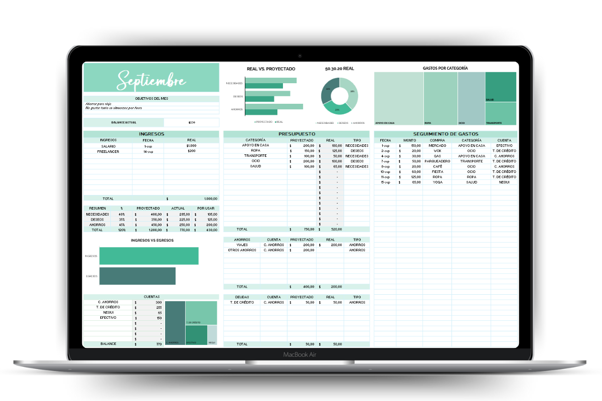 Presupuesto Mensual Excel